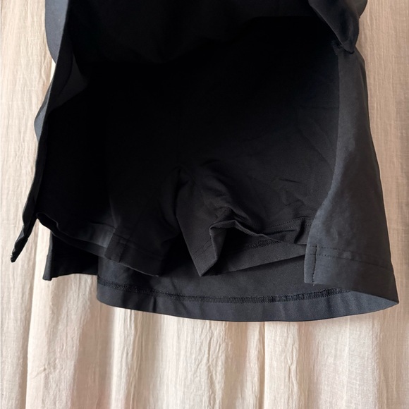 Vintage adidas Black sporty chic Tennis Skort w compression shorts athleisure - Picture 3 of 5
